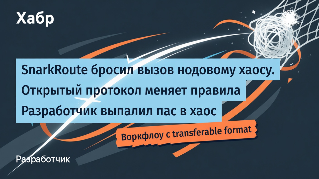SnarkRoute бросил вызов нодовому хаосу. Открытый протокол меняет правила
